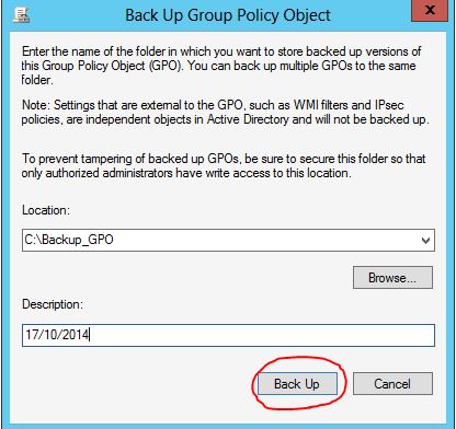 Backup Group Policy