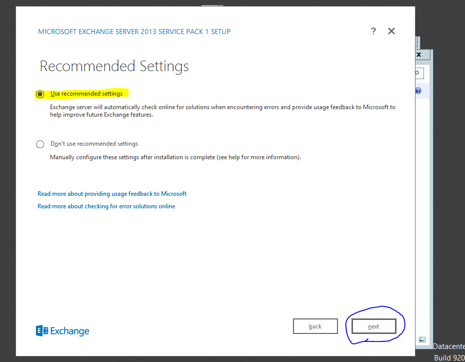 Install Exchange 2013