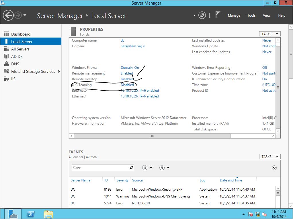 NIC Teaming Windows Server 2012