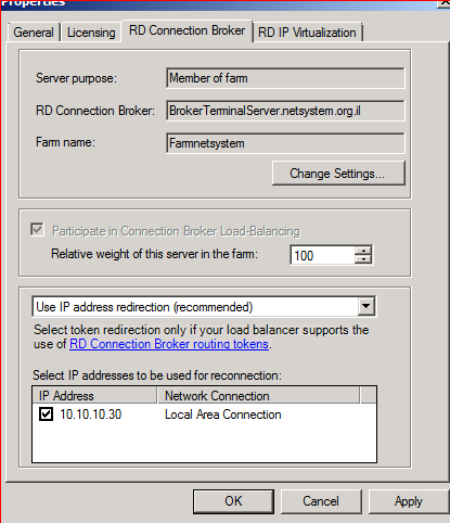 Terminal Server Configure Broker