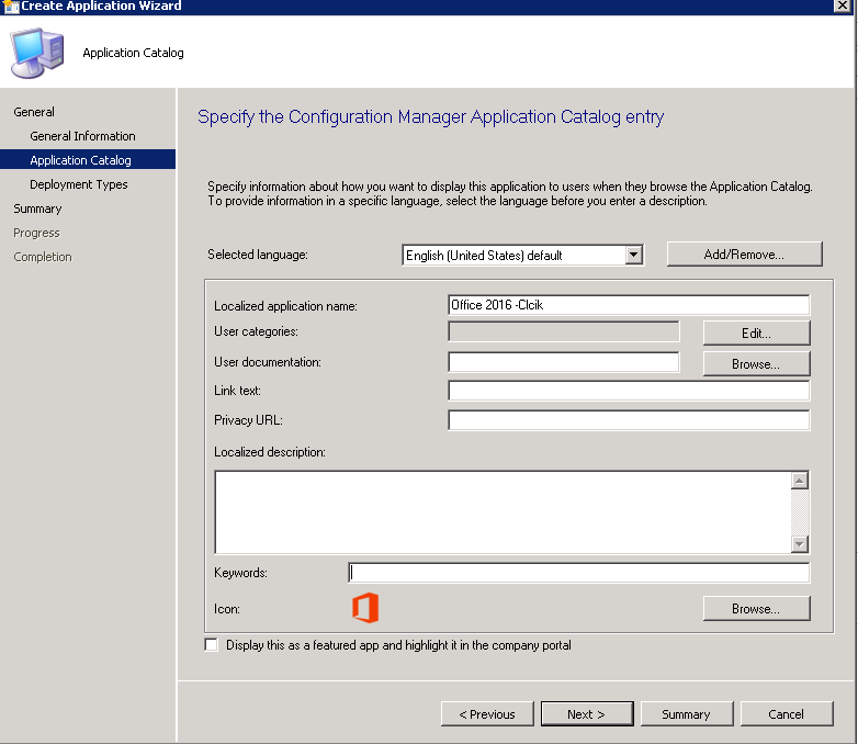 Deploy Office 2016 Click To Run via SCCM