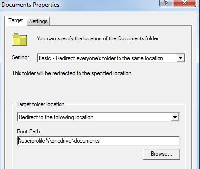 OneDrive Folder Redirection