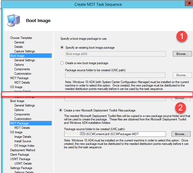 MDT PATH SCCM