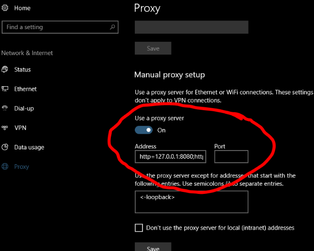 how to change proxy settings in windows 7