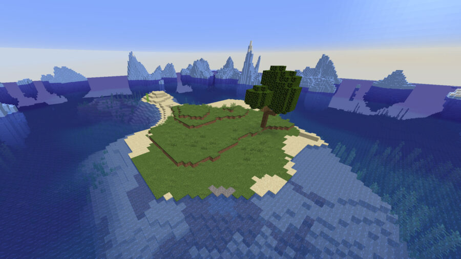 Top 5 Best Java Survival Island Seeds 1.16.5 for Minecraft in 2021- Small Island Surrounded by Icebergs Seed