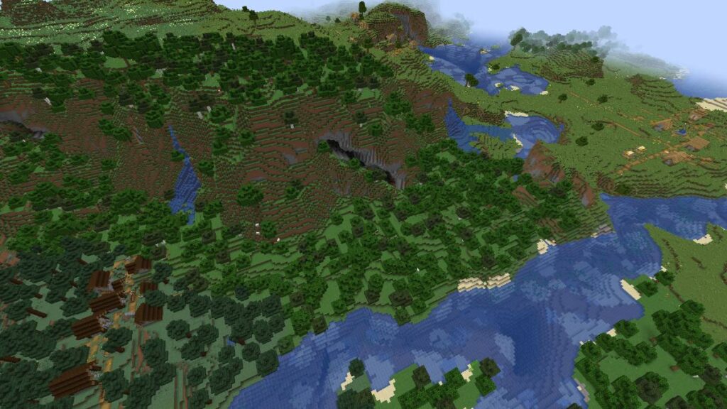 Village Mountain - Best 8 Village Seeds for Minecraft 1.18 (Java & Bedrock) 