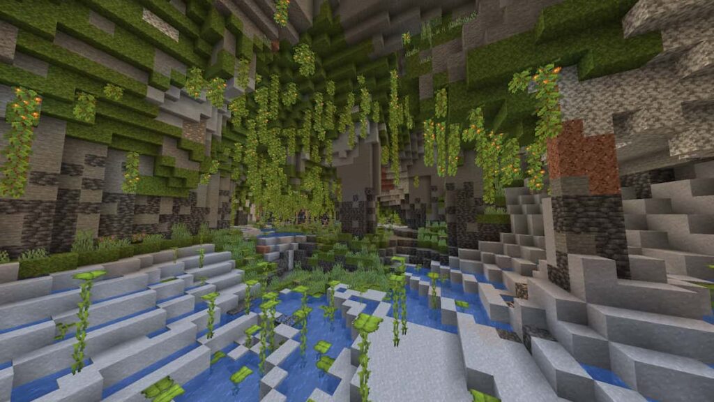 Top 13 best Minecraft Lush Cave seeds - Sprawling Lush Cave